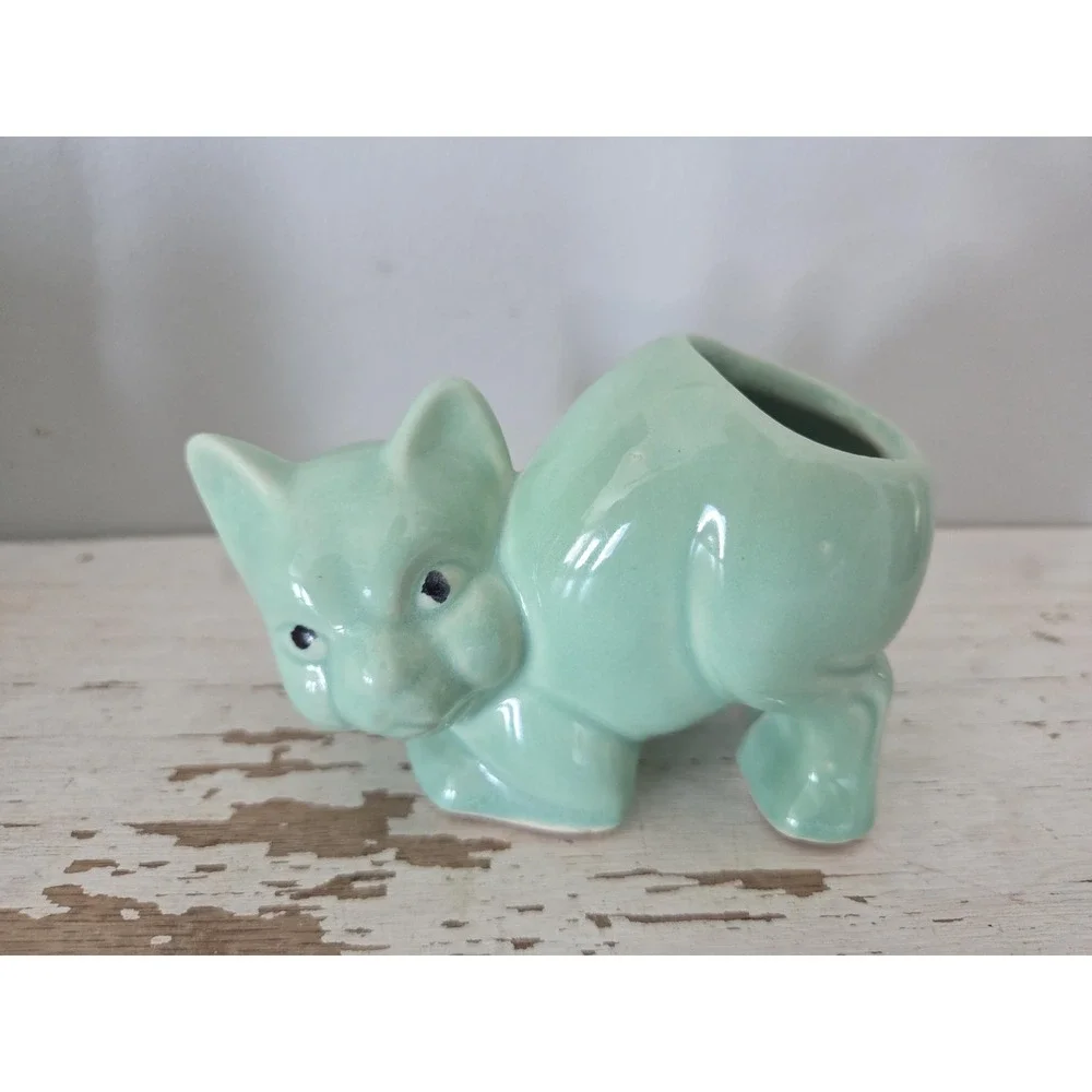 Vintage McCoy Planters, Boot, Pig & Elephant, Jade Green, 1950's